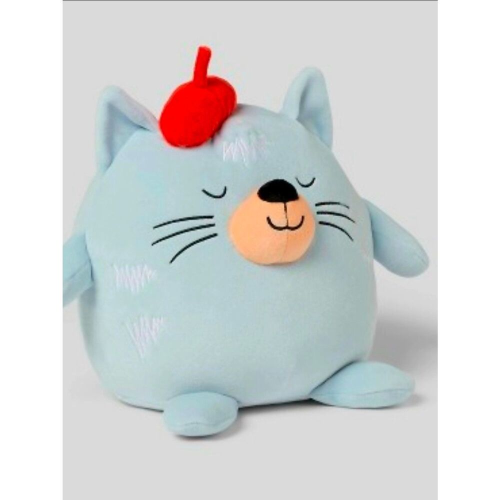 Pillowfort Target 2026 Kid's Weighted sensory Plush Throw Pillow Blue Cat 1.4 lb